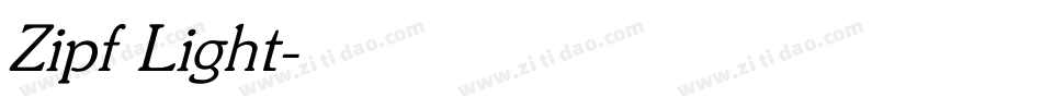 Zipf Light字体转换